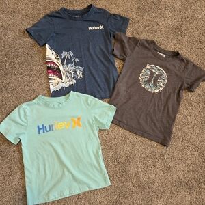 Hurley Kids Graphic Tees - Blue, Gray, Mint